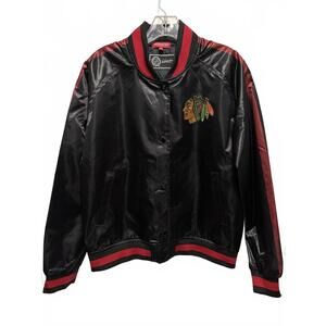 Mitchell & Ness Women's Chicago Blackhawks Satin Bomber Jacket